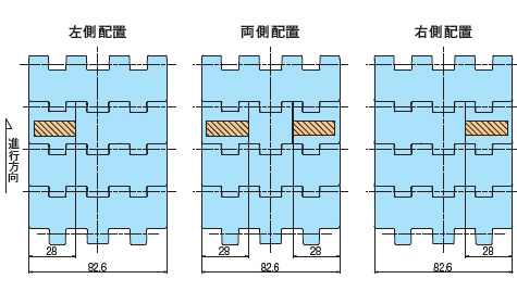 トップチェーンBTM8H-Mのマグネット配置図