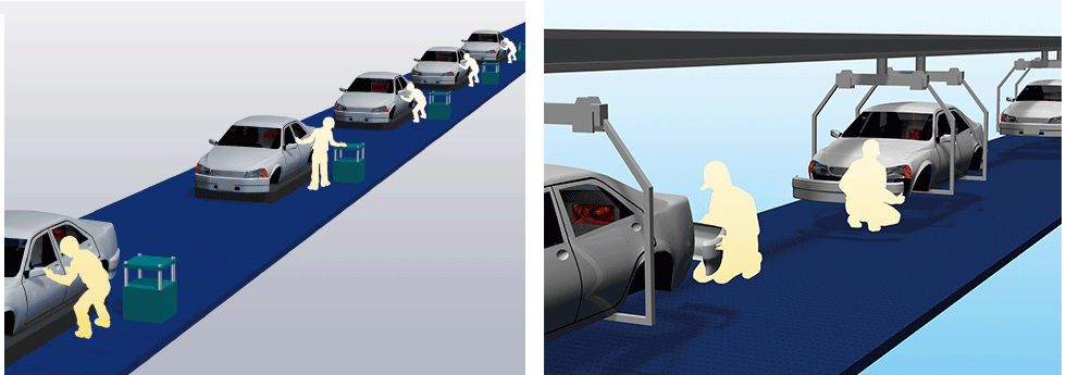 組立工程でのアプリケーション つばき製品採用事例 自動車製造 つばき 業界納入事例サイト 一般産業用部品 つばきグループ