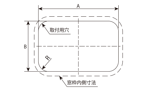 取付部穴開け_寸法表
