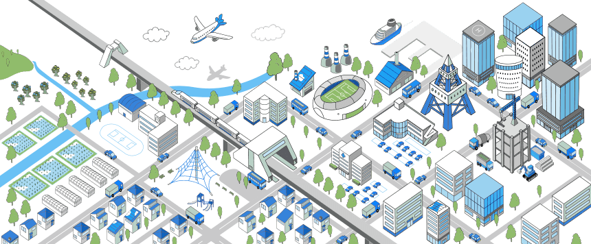 街のイラスト